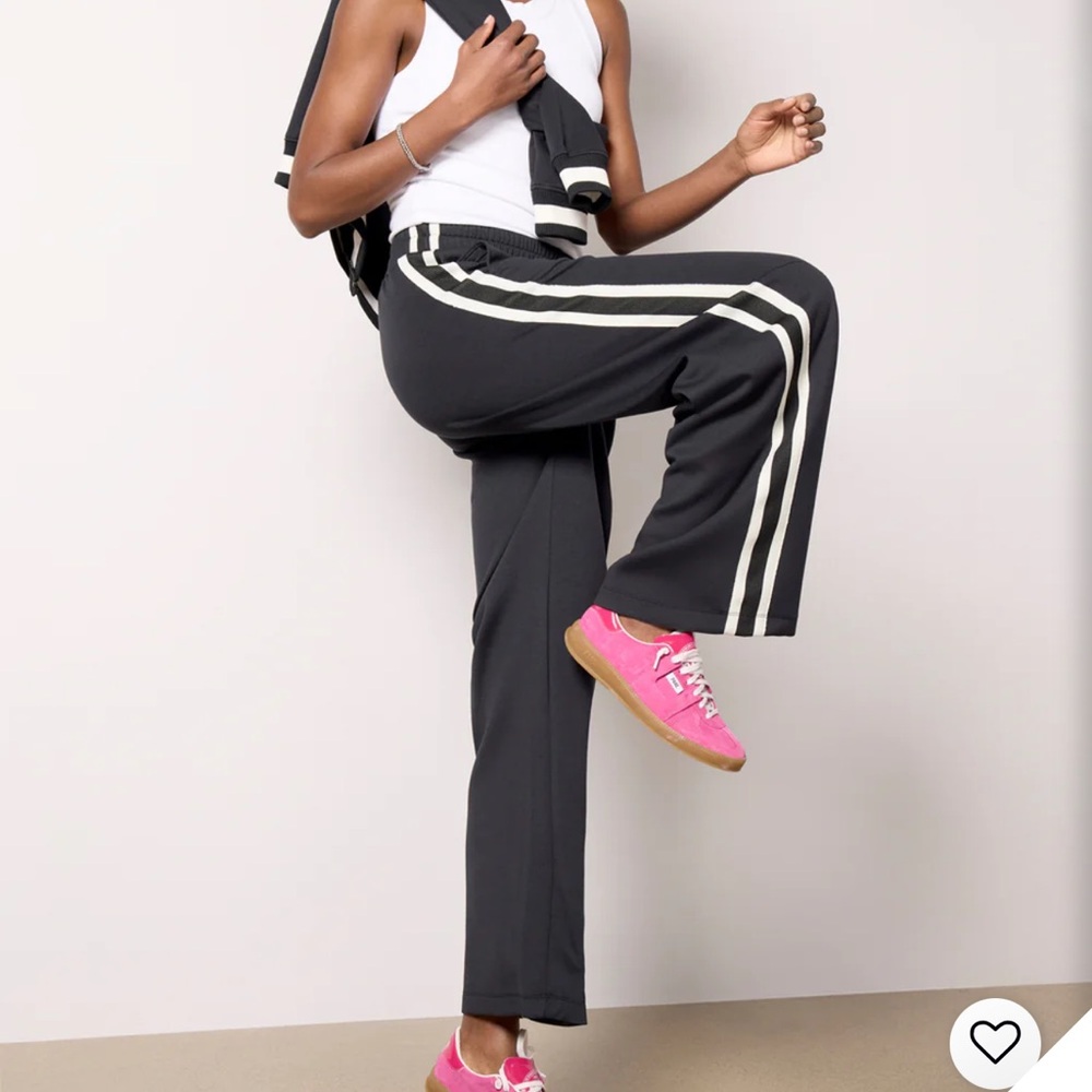 Evereve Black and White Track Pants
